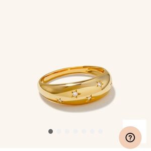 Dome pinky signet ring 18k gold filled